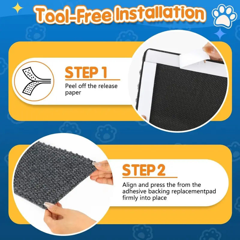 Corner Wall Cat Scratcher - Durable 19.6" x 7.8" Cat Scratch Pad for Indoor Use, Protects Furniture and Walls, Easy to Mount (Grey)
