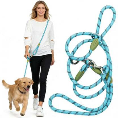Multifunctional Hands-Free Dog Leash for Hiking and Training - Heavy-Duty Reflective Crossbody Walking Belt for Small to Large Dogs