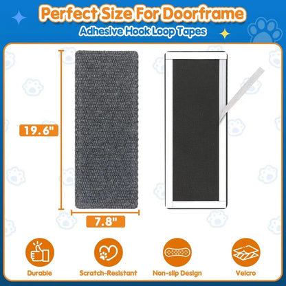 Corner Wall Cat Scratcher - Durable 19.6" x 7.8" Cat Scratch Pad for Indoor Use, Protects Furniture and Walls, Easy to Mount (Grey)