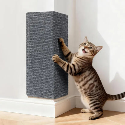 Corner Wall Cat Scratcher - Durable 19.6" x 7.8" Cat Scratch Pad for Indoor Use, Protects Furniture and Walls, Easy to Mount (Grey)