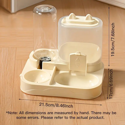 Automatic Pet Feeder Dry Wet Separation, 2-In-1 Large Capacity Water & Food Dispenser, Transparent Plastic, No Battery Needed, Cat Dog, Food Feeders