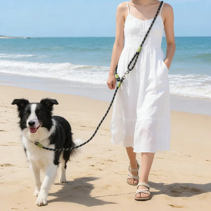 Multifunctional Hands-Free Dog Leash for Hiking and Training - Heavy-Duty Reflective Crossbody Walking Belt for Small to Large Dogs