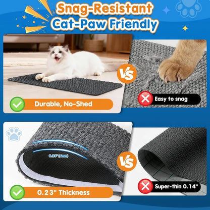 Corner Wall Cat Scratcher - Durable 19.6" x 7.8" Cat Scratch Pad for Indoor Use, Protects Furniture and Walls, Easy to Mount (Grey)