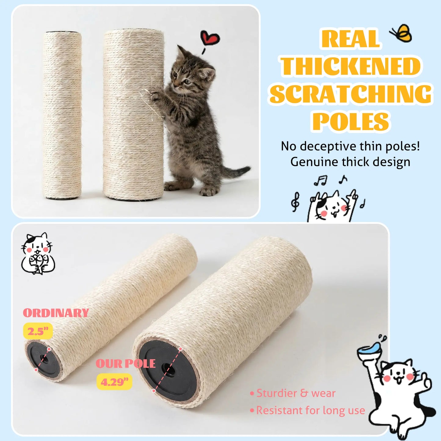 HOOMIC 77" Cat Tree, Ultra-Soft Plush with Thick Scratching Poles, Removable Hammock & Condo, Waterproof Wood Base，Beige & Leopard Print#Tiktokshopdealsforyoudays#Dealsforyoudays#Summervibes#Summergarden