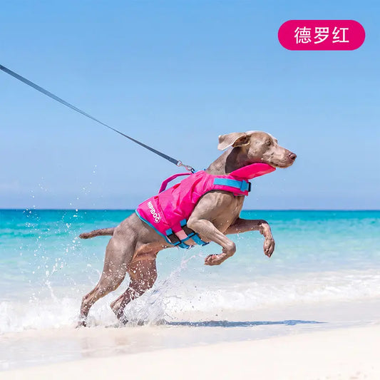 Dog Life Jacket - High-Visibility Pet Safety Gear with Quick-Dry Ripstop Fabric and Head Support for Enhanced Water Safety in Pools and Lakes