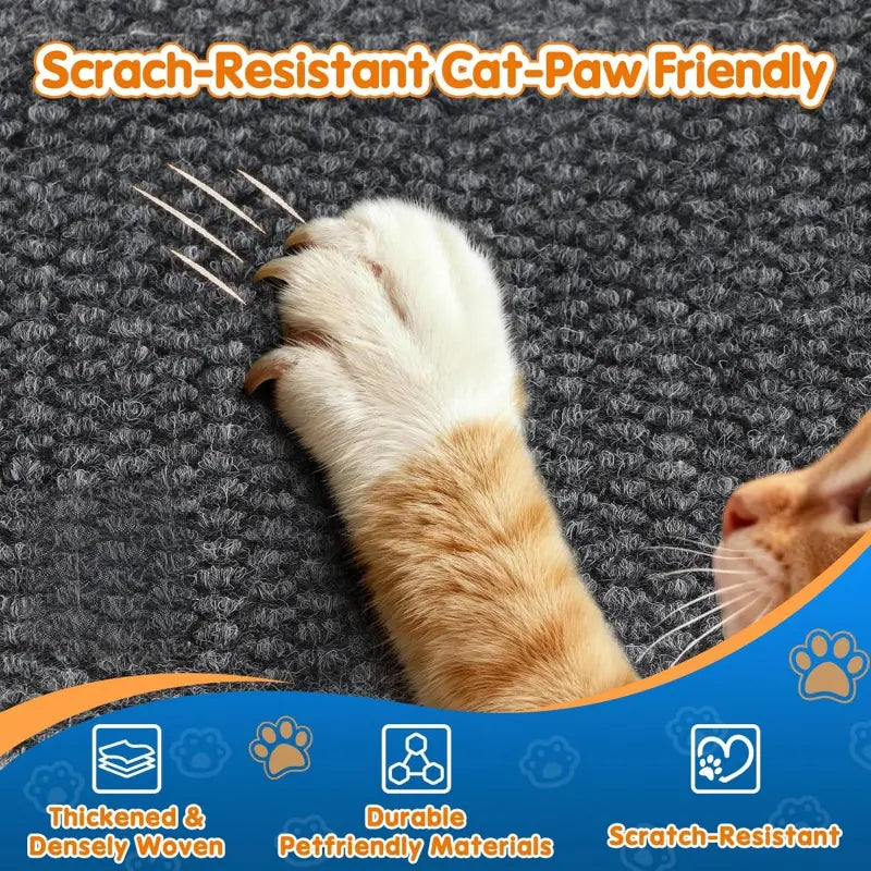 Corner Wall Cat Scratcher - Durable 19.6" x 7.8" Cat Scratch Pad for Indoor Use, Protects Furniture and Walls, Easy to Mount (Grey)
