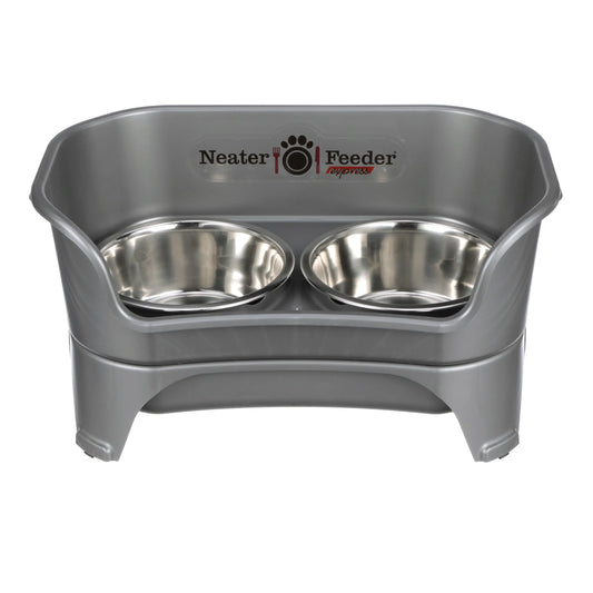 Neater Pets Neater Feeder Express for Cats - Elevated, Mess-Proof Pet Bowls with Raised Walls for Enhanced Digestion - Dishwasher Safe and Easy to Clean - Made in the USA