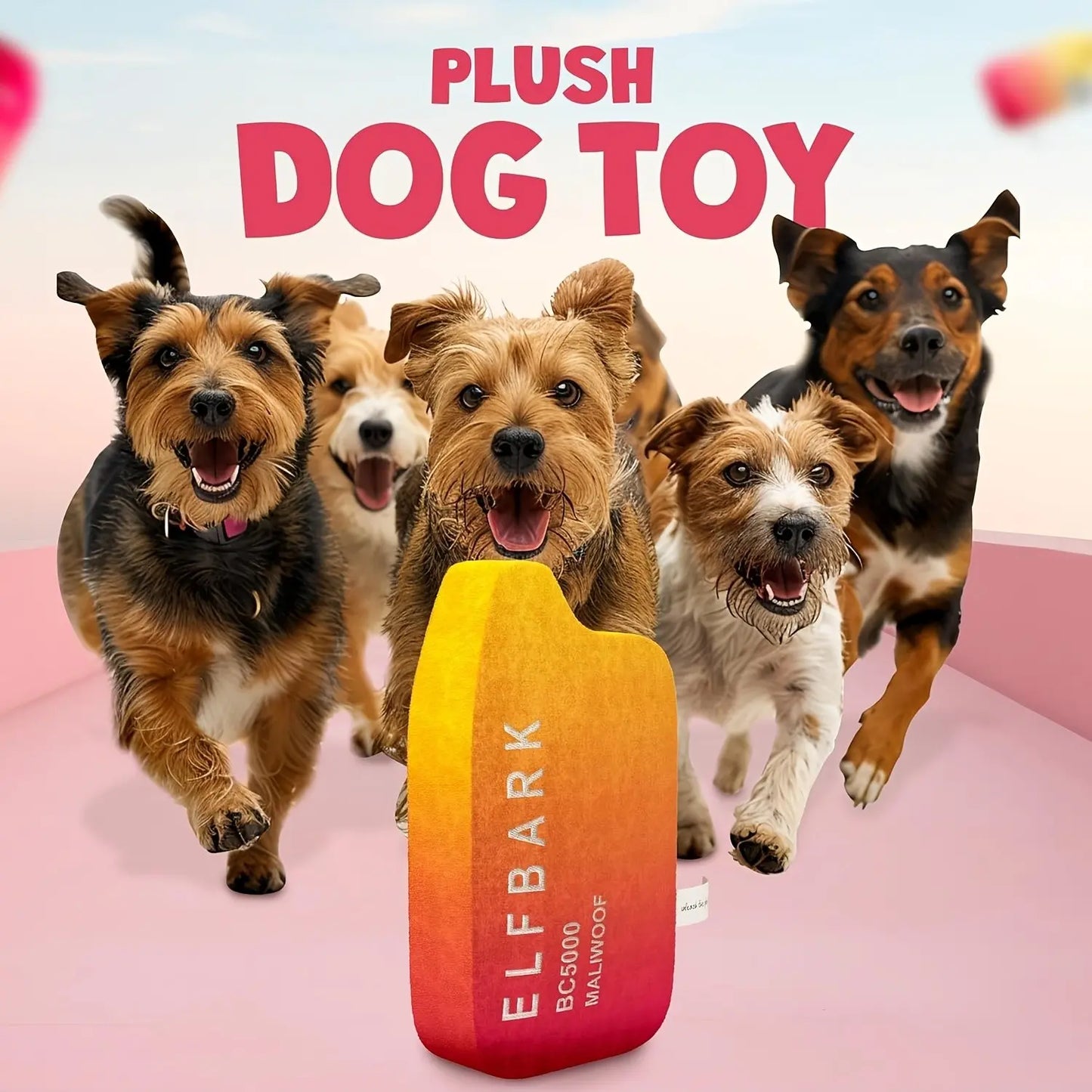 Dog Squeaky Sound Toy, Pet Vape Chew Toy, Multiple Colors Available, Contains Noise Paper, Durable, Soft and Safe Toy, Suitable for All Breeds