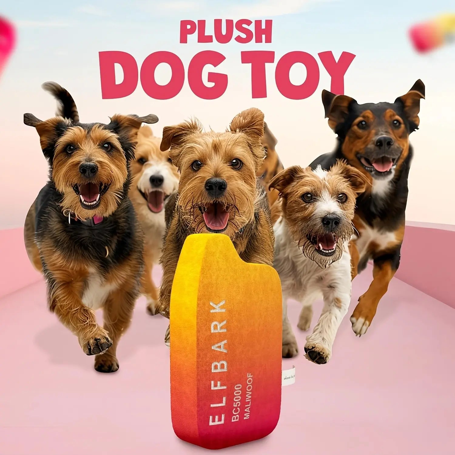 Dog Squeaky Sound Toy, Pet Vape Chew Toy, Multiple Colors Available, Contains Noise Paper, Durable, Soft and Safe Toy, Suitable for All Breeds