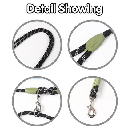 Multifunctional Hands-Free Dog Leash for Hiking and Training - Heavy-Duty Reflective Crossbody Walking Belt for Small to Large Dogs