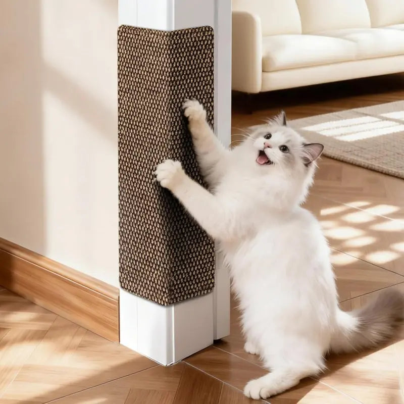 Corner Wall Cat Scratcher - Durable 19.6" x 7.8" Cat Scratch Pad for Indoor Use, Protects Furniture and Walls, Easy to Mount (Grey)